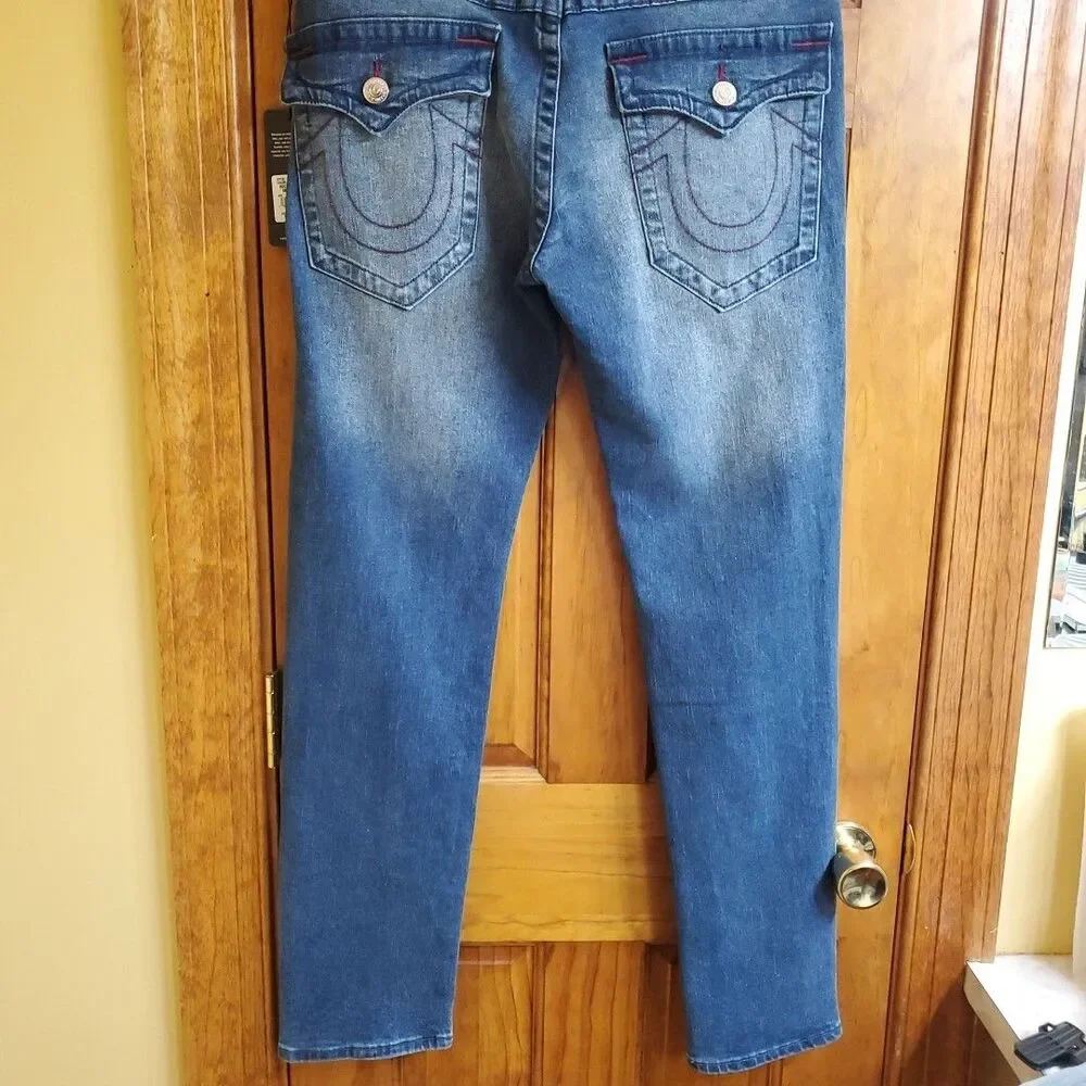 True Religion Men's Rocco Flap‎ Relaxed Skinny Jeans 32 X 32 New